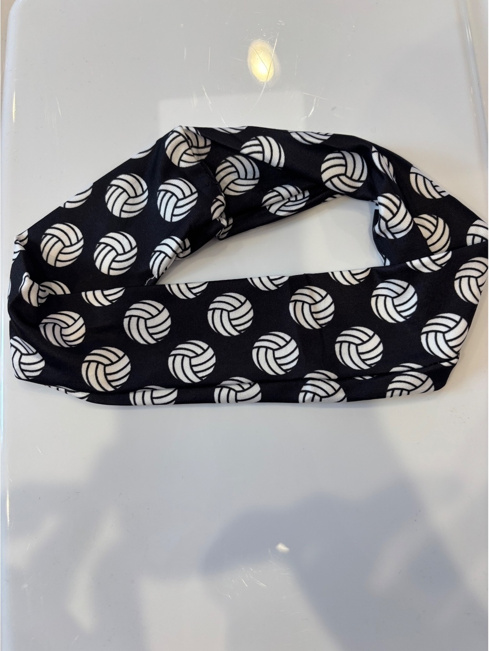 Black and White Volleyball Headband